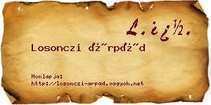 Losonczi Árpád névjegykártya